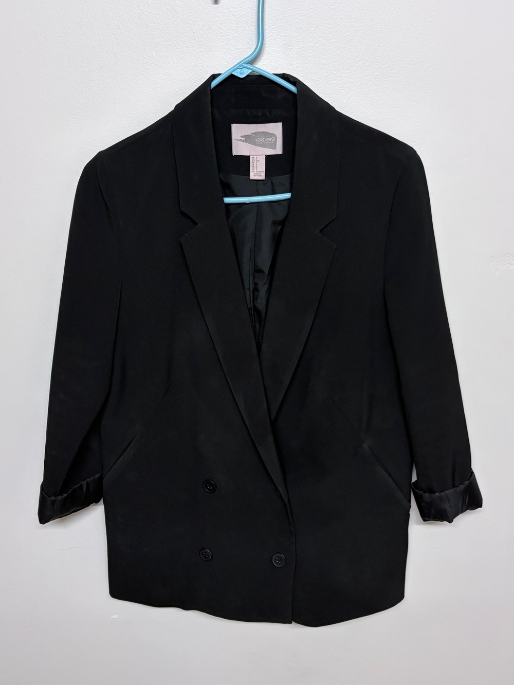 Forever 21 Black Double-Breasted Women's Blazer